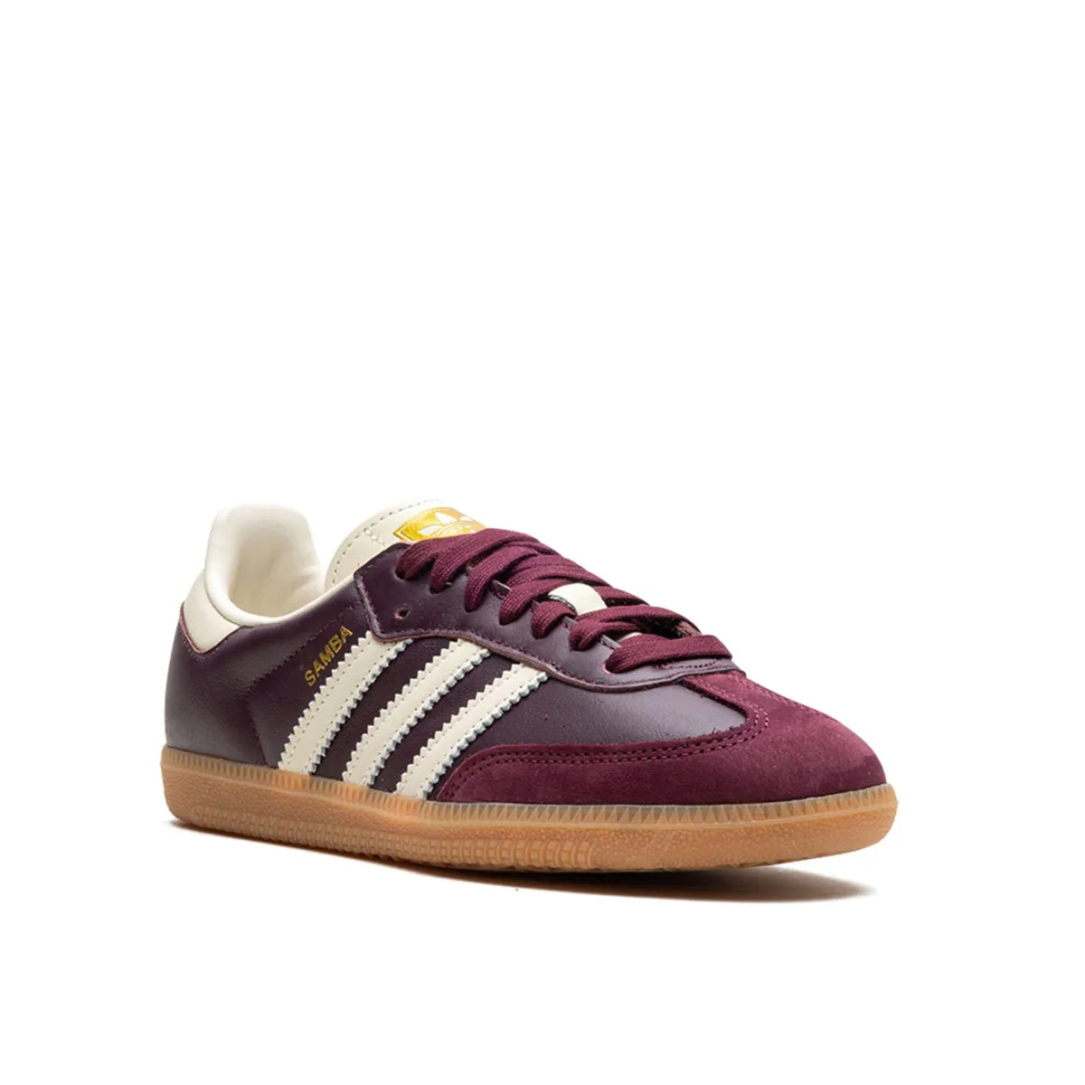 Adidas Samba OG " Maroon/Core White/Gold Metallic" sneakers